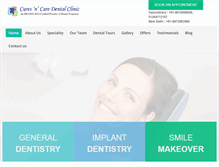 Tablet Screenshot of curesncaredentalclinic.com